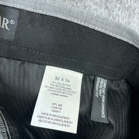 NWOT Haggar Men's 32x34 Grey Dress Pants Straight Fit Poly/Viscose Blend - Picture 5 of 7